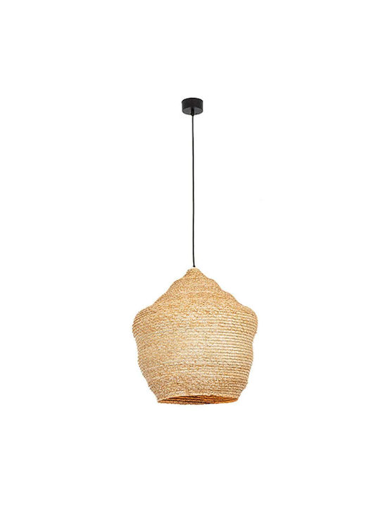 Zambelis Lights Μοντέρνο Κρεμαστό Φωτιστικό Μονόφωτο με Ντουί E27 σε Καφέ Χρώμα 22161